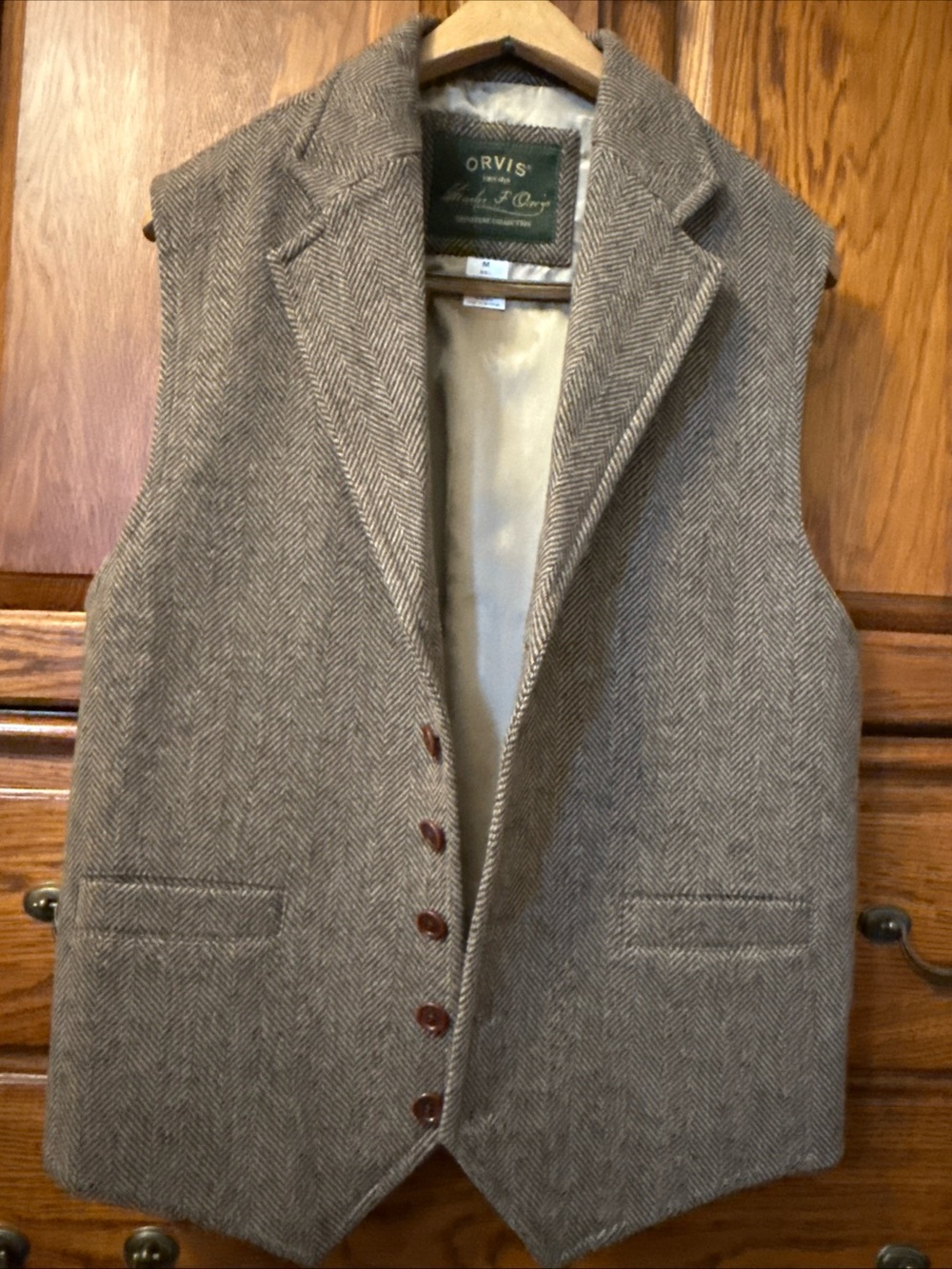 Orvis wool tweed vest